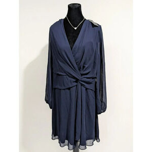 NWT Lauren Ralph Lauren Women's Navy Dress Size 4 (MSRP $145)